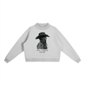 LITTLE COWGIRL, BIG GOD Fleece Mock-Neck Sweatshirt